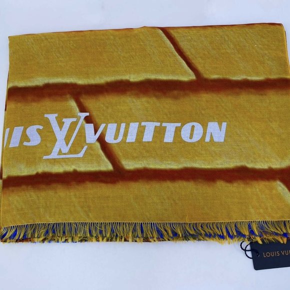 New Authentic Louis Vuitton Brick Road Stole Scarf Virgil Abloh - Picture 8 of 12